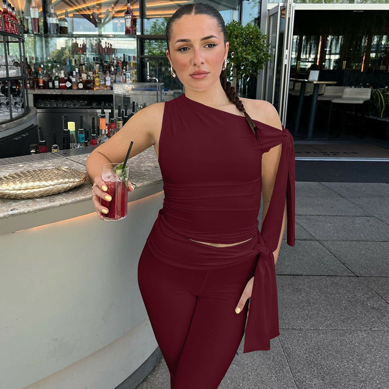 Women's Trendy Street Style Sleeveless Tops and Shorts Set