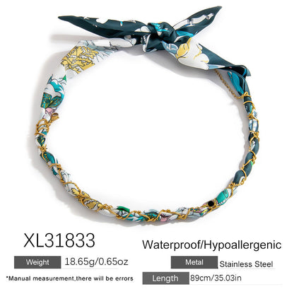 Stylish Floral Stainless Steel Necklace for Women