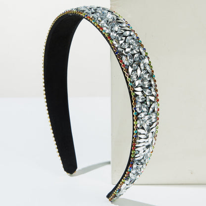 Trendy Baroque Colorful Rhinestone Headband for Women
