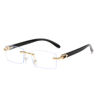 Trendy Unframed Square Sunglasses Jelly Color UV400 Protection