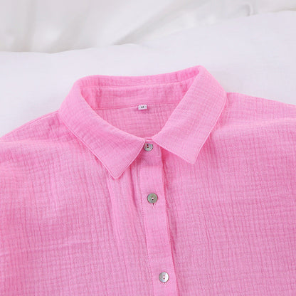 Solid Color Casual Sleepwear Sets