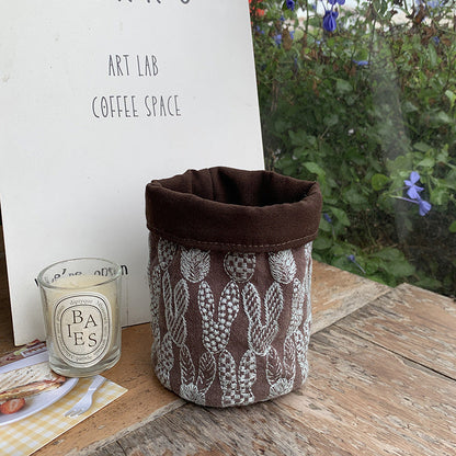Creative Cotton Linen Pencil Holder for Makeup Brushes and Office Supplies