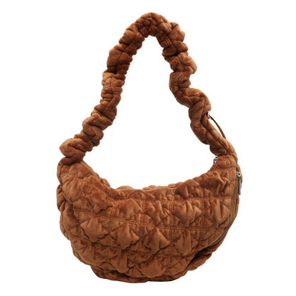 Trendy Velvet Cloud Tote Bag Soft Casual Shoulder Bag