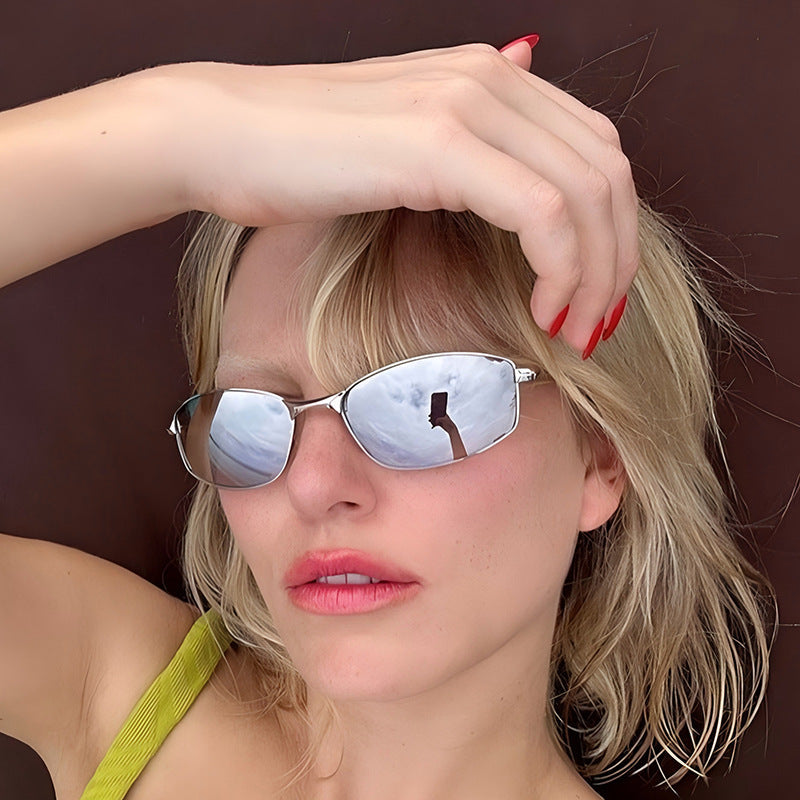 Metal Y2K Trendy Sunglasses Stylish UV400 Protection