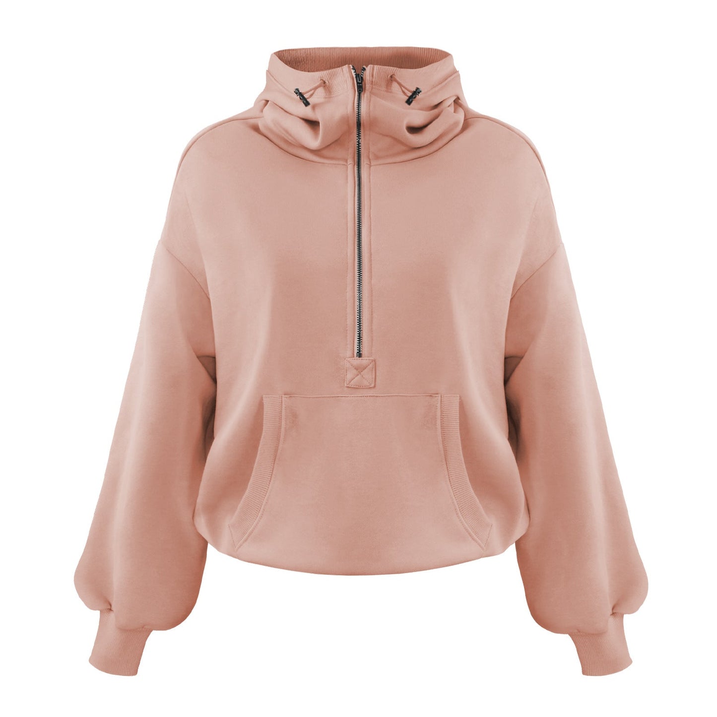 Trendy Color Block Hooded Sweatshirt Comfortable Casual Top
