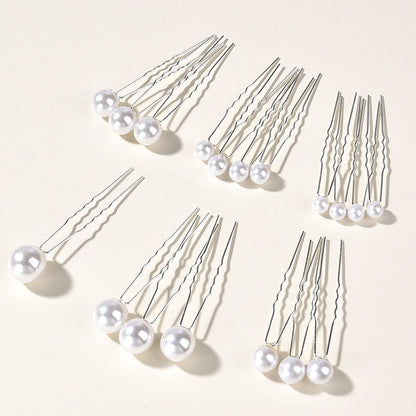 Bridal Pearl Hairpins Vintage U-Shaped Hair Accessories