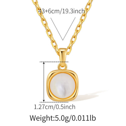 Vintage Shell Pearl Pendant Chain Necklaces