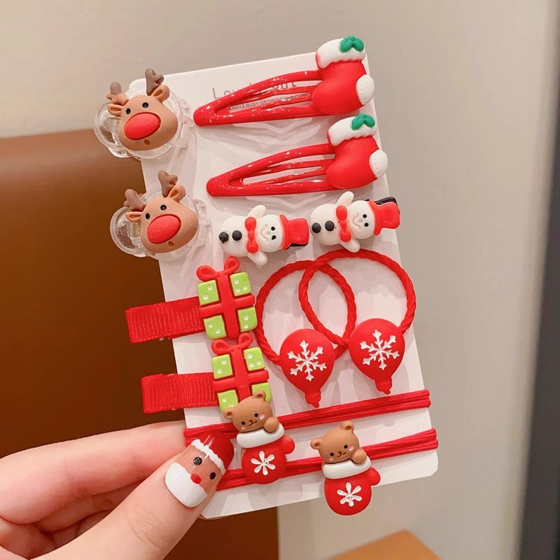 Cute Reindeer Christmas Theme Hair Clip