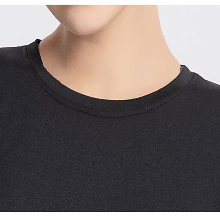 Sports Yoga Wear Women'S Loose Slimming Blouse And Quick-Drying Sportswear Solid Color Long-Sleeved Yoga Wear With Hollow Back
