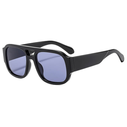 Trendy Wide-Brim Aviator Sunglasses