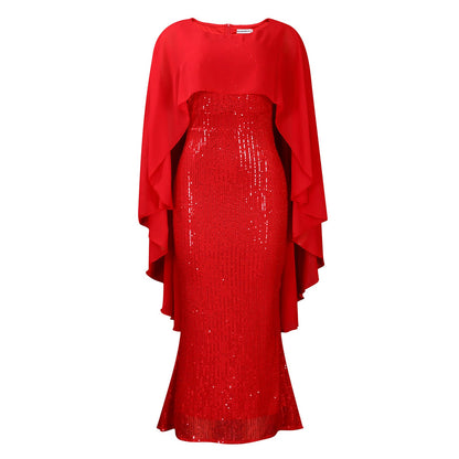 Elegant Sequin Mermaid Dress Party Gown