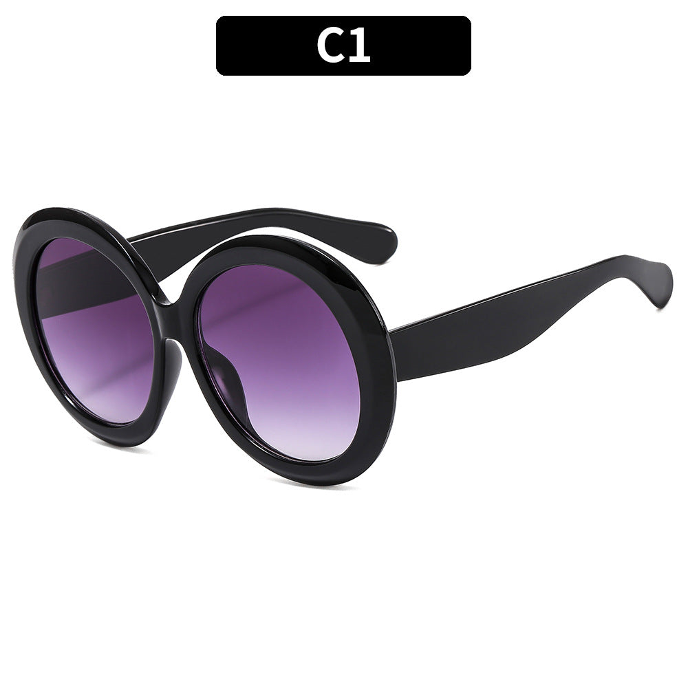 Round Frame UV400 Sunglasses Stylish Retro Fashion