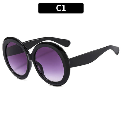 Round Frame UV400 Sunglasses Stylish Retro Fashion