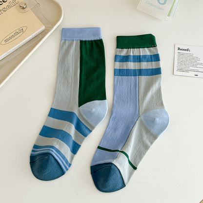 Rufia - Asymmetric Striped Socks