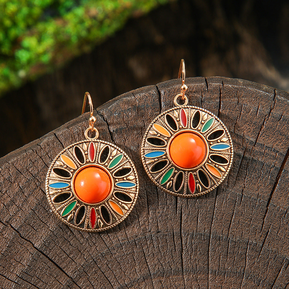 Trendy Ethnic Style Tassel Earrings Colorful Jewelry