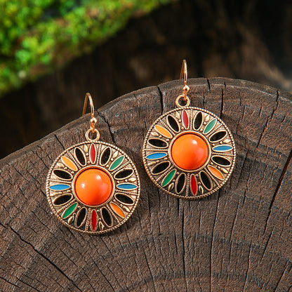 Trendy Ethnic Style Tassel Earrings Colorful Jewelry