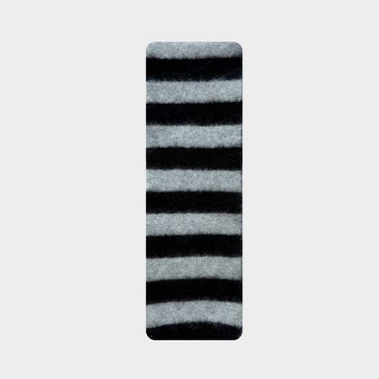 Striped Knitted Wool Blend Scarf For Women - Soft Color Block Winter Accessory