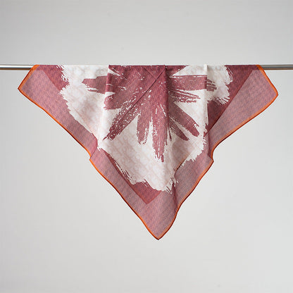 Flower Print Breathable Soft Silk Scarf