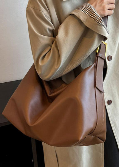Oversized Hobo Bag Premium PU Material Crescent