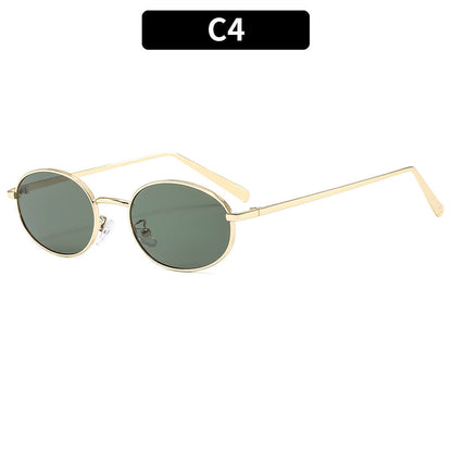 Retro Oval Hip-Hop Fashion Sunglasses Unisex Outdoor UV Protection
