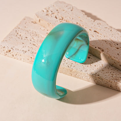 Vintage Tie-Dye Open Acrylic Bracelets