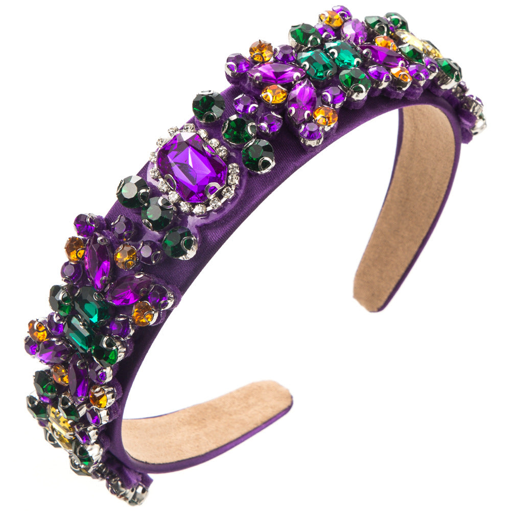 Fashionable Baroque Crystal Headband Luxury Party Hair Accessory