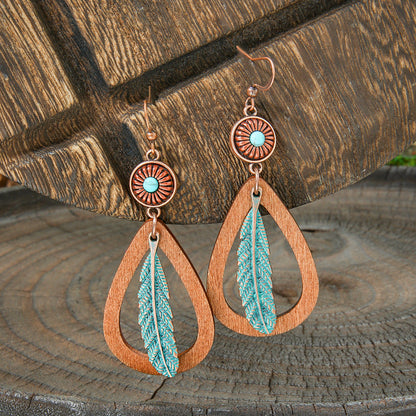 Bohemian Style Handmade Tassel Earrings with Heart-Shaped Design