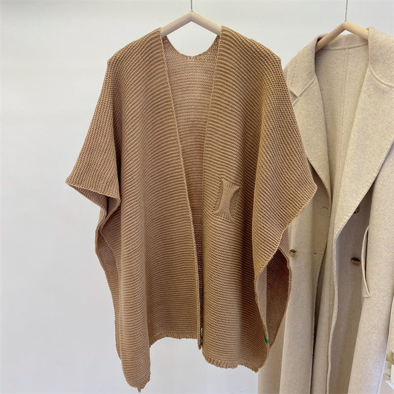 Winter Solid Color Soft Thick Cape Scarf