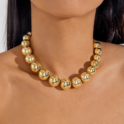 Trendy Ccb Letter Choker Necklace With Handmade Pearl Bow