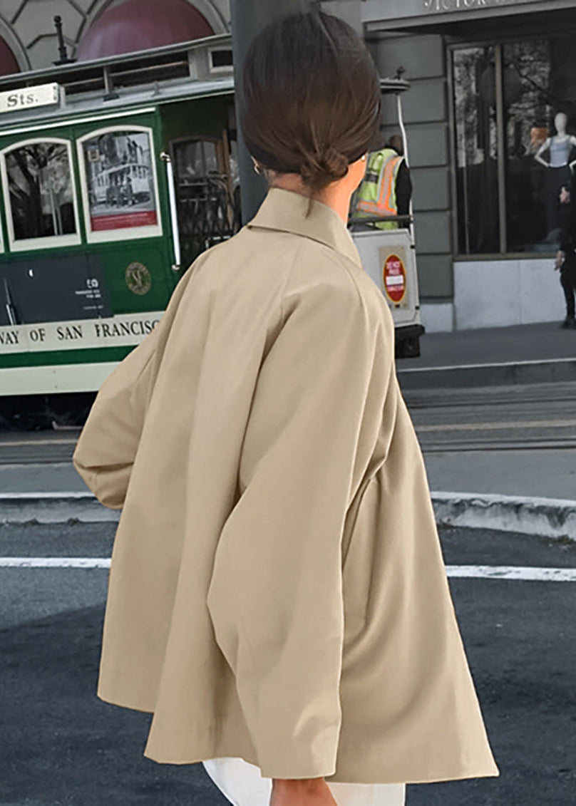 Cropped Trench Jacket Lightweight Beige