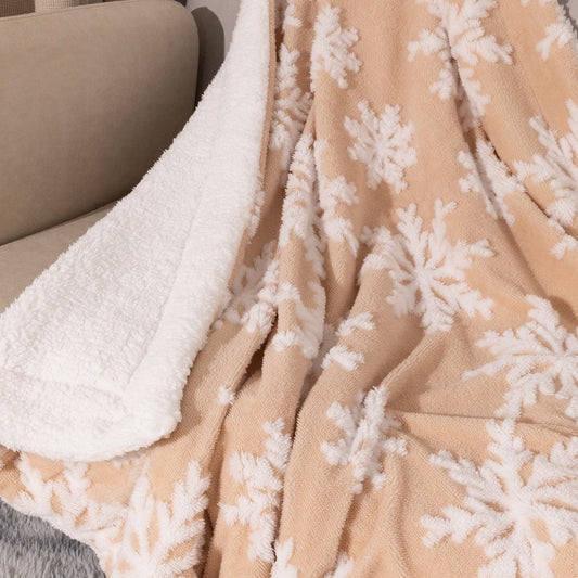 Christmas Fluffy Soft Snowflake Throw Blanket