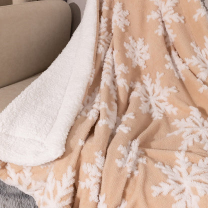 Christmas Fluffy Soft Snowflake Throw Blanket
