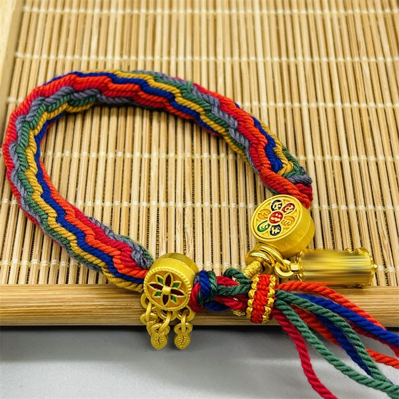 Tibet Hand-Woven Diamond Rope Hand Rope Bracelet Jewelry Gifts