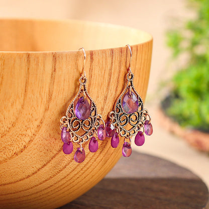 Fashion Tassel Bead Earrings for Women Stylish Vintage Jewelry