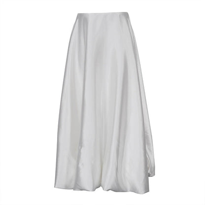 Balloon Skirt Stylish Casual Solid High-Waisted Fluffy Skirt