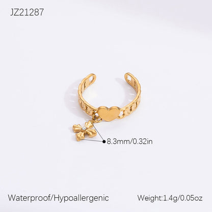 Gold Hollow Cross Earrings with Zircon Stones