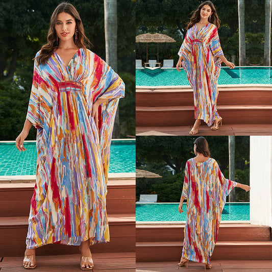 New Cotton Dresses, Vacation Beach Jackets, Loose Robes, Bikini Cover-Ups