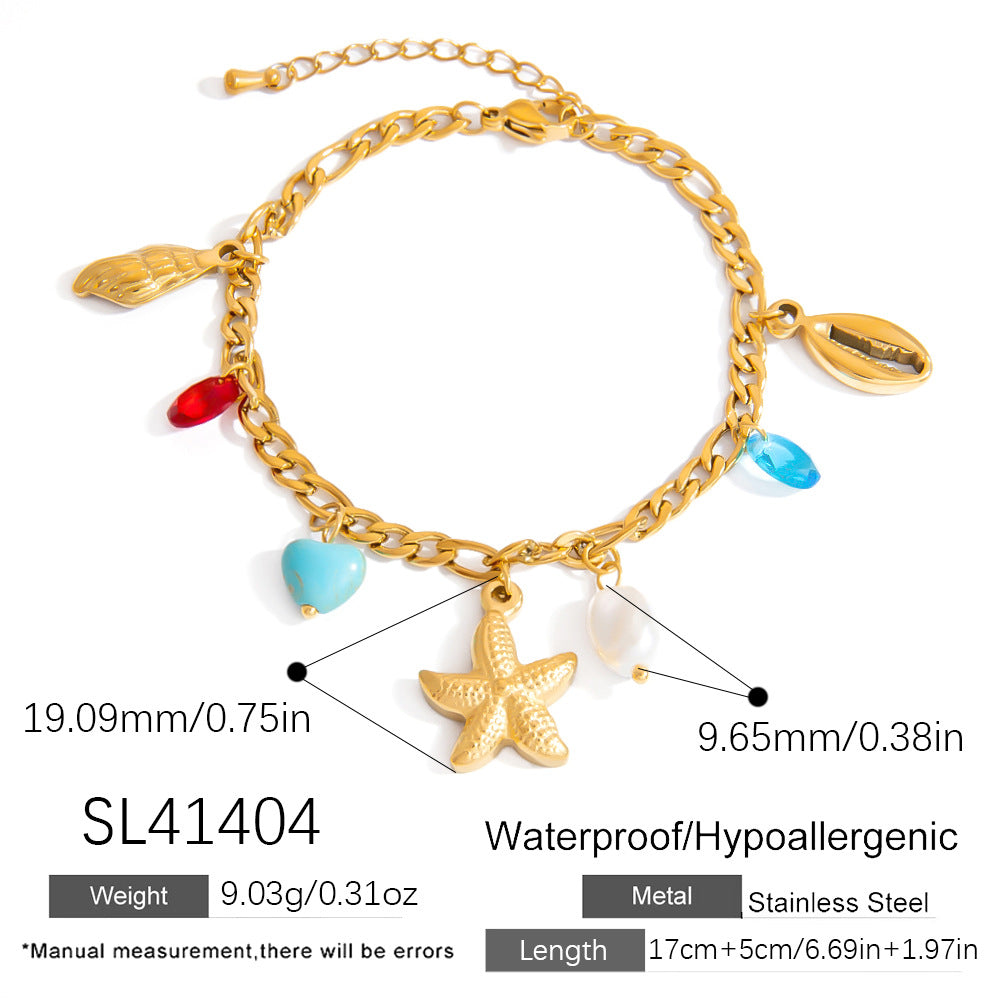 Fashion Minimalist Butterfly Pendant Bracelet - Stainless Steel With 18K Gold Plating