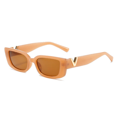 Square Frame Sunglasses V-Shape Trendy Fashion Eyewear