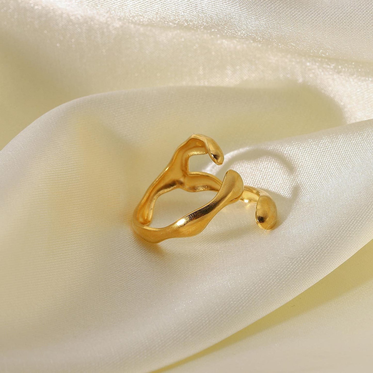 Geometric Cross Adjustable Ring
