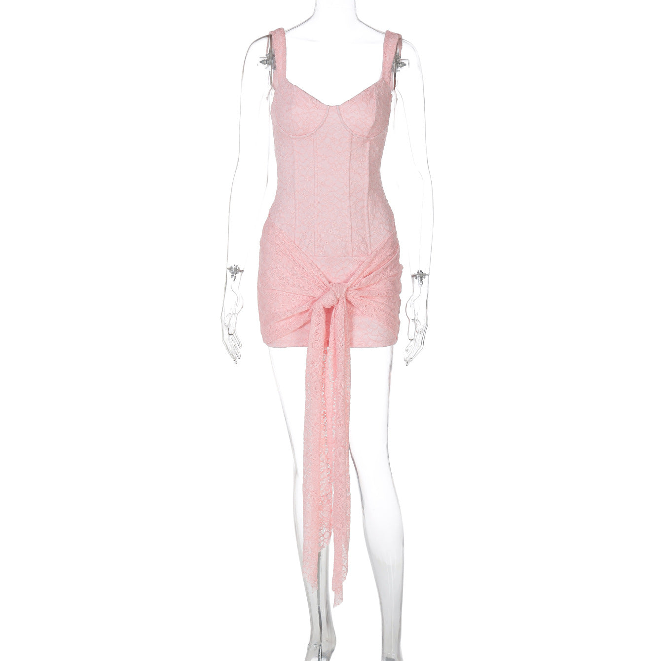 Sexy Lace V-Neck Bodycon Mini Dress