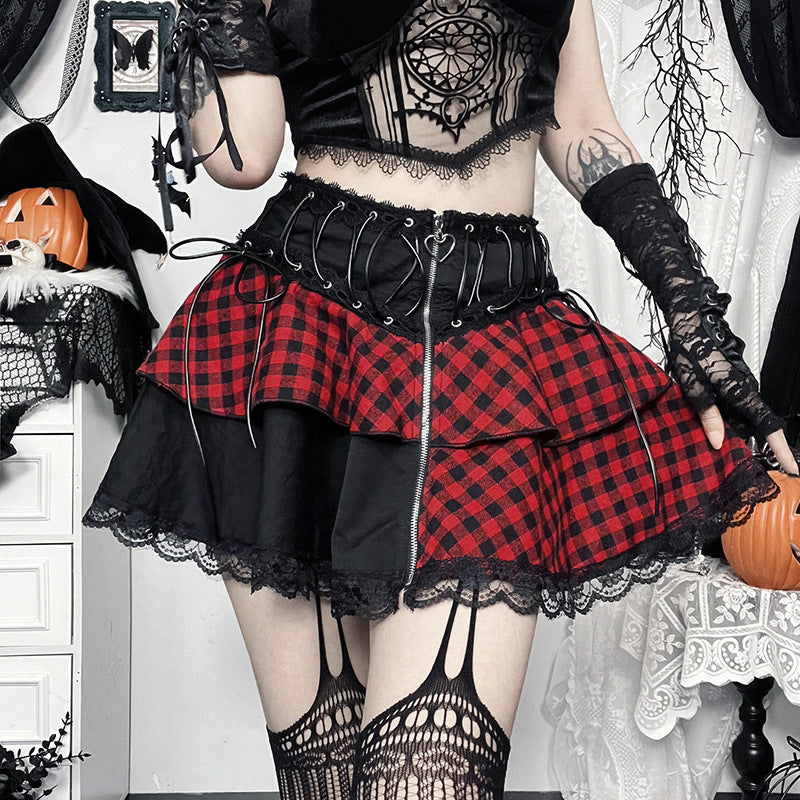 Trendy Plaid Mini Skirt Stylish Casual A-Line Skirt