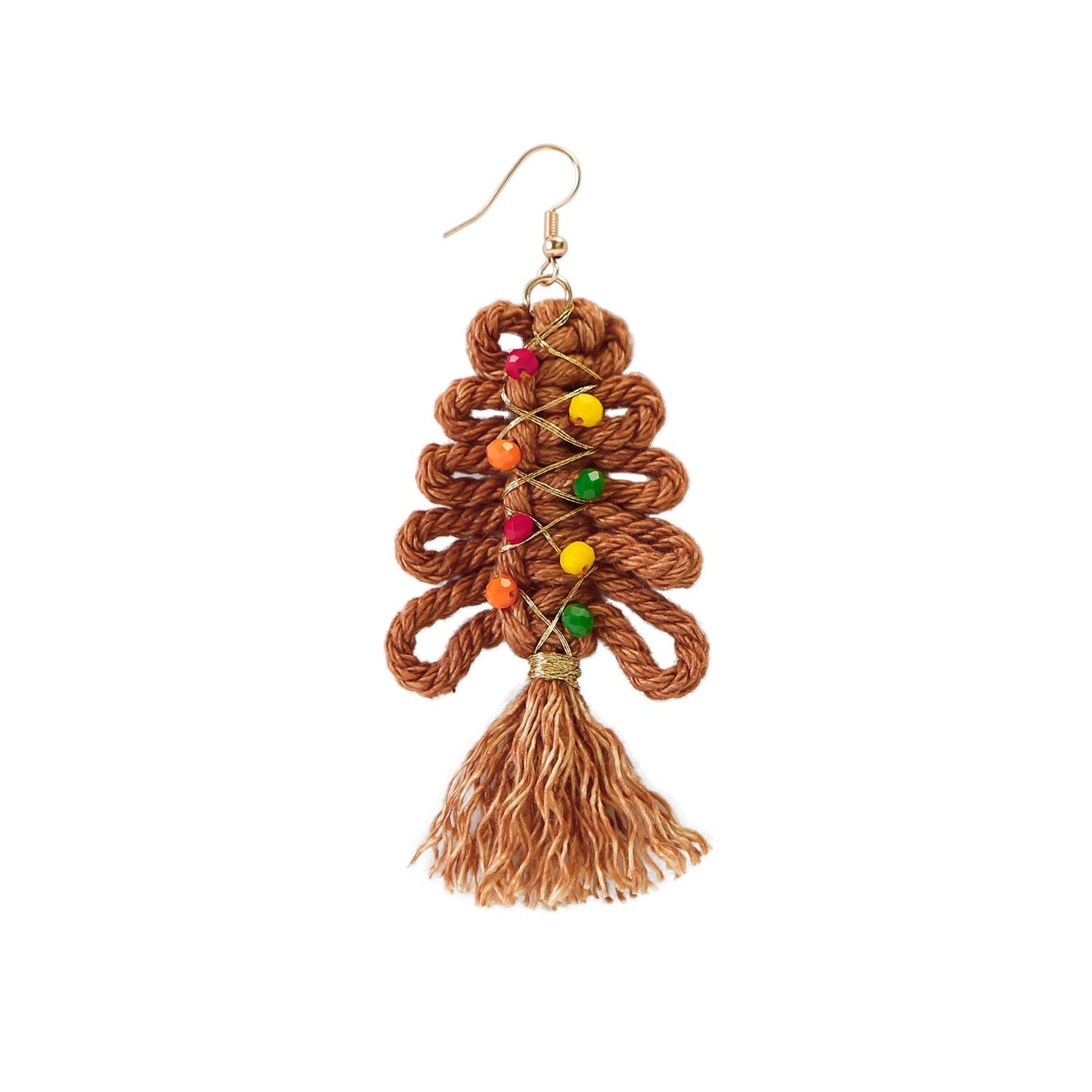 Christmas Earrings Female Creative Cartoon Christmas Bohemian Tassel Woven Handmade Earrings