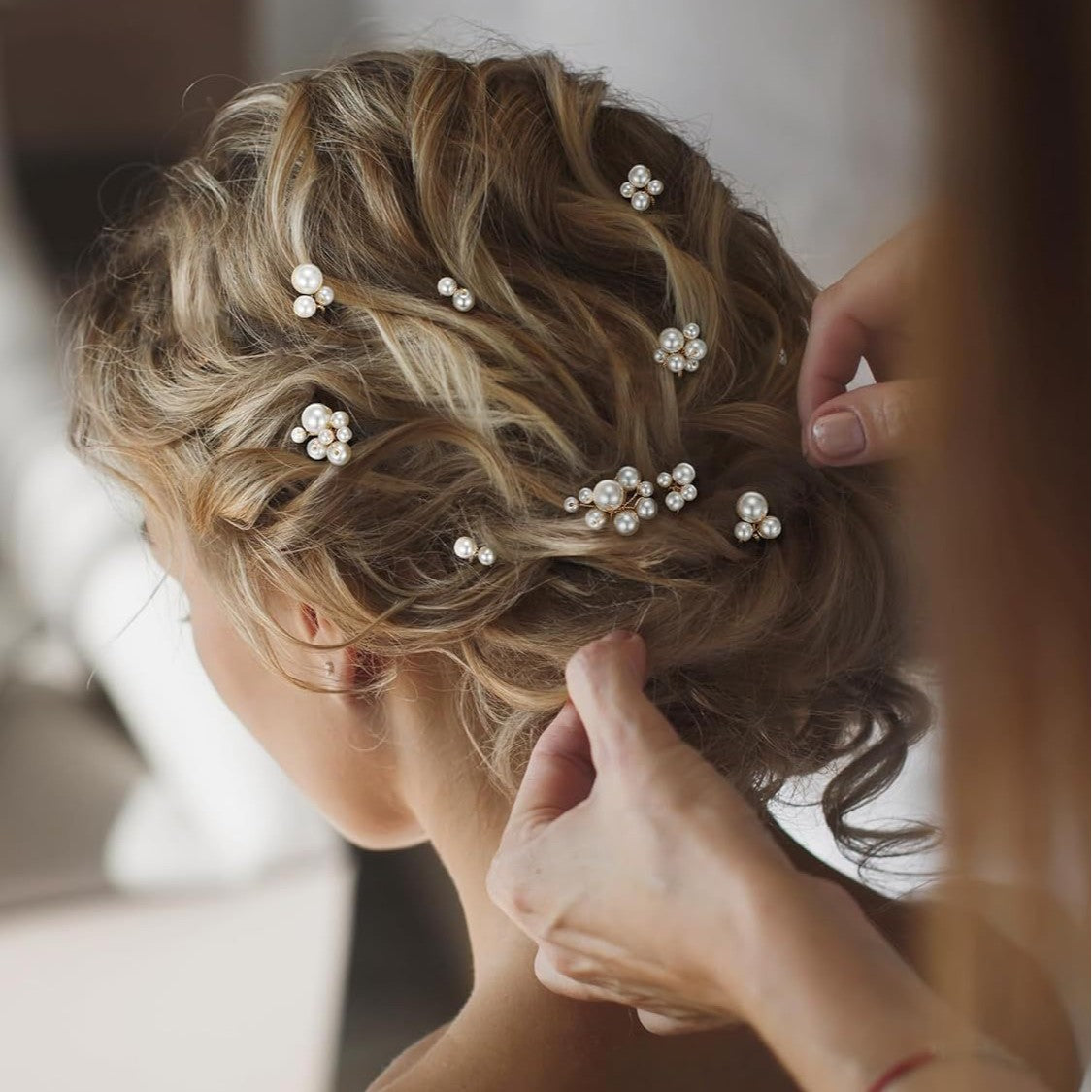 Bridal Pearl Hair Clips Vintage Leaf Hair Accessories