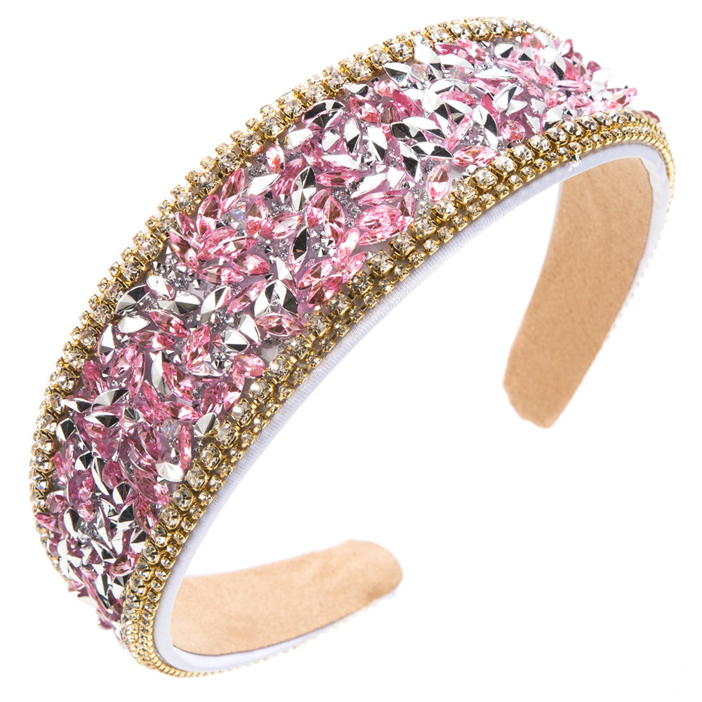 Baroque Crystal Headband Women's Elegant Shiny Hair Accessories