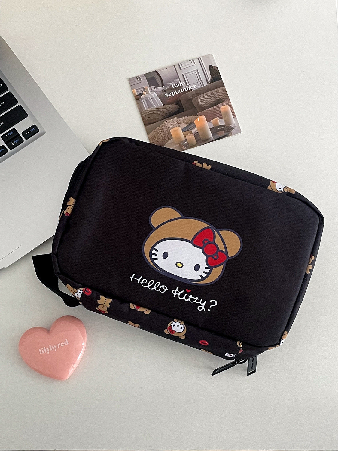 Hellokitty Foldable Makeup Bag Cute Cartoon Travel Organizer