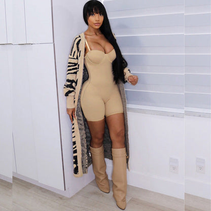 Backless Slim Fit Bodysuit Jumpsuit For Women
