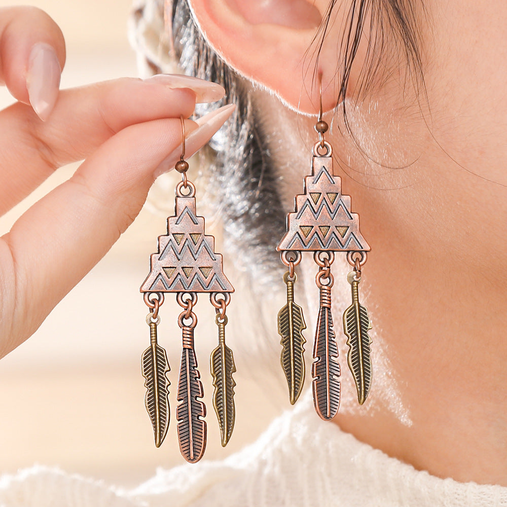 Bohemian Handmade Woven Tassel Earrings Trendy Versatile Jewelry