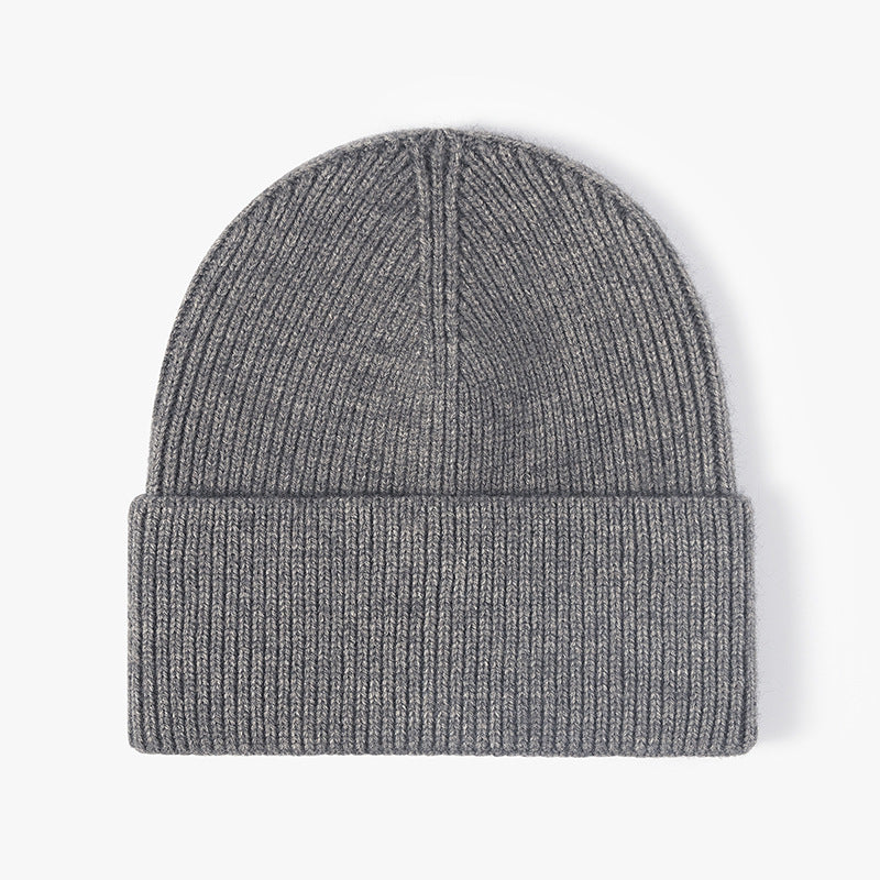 Solid Color Large Size Knit Beanie
