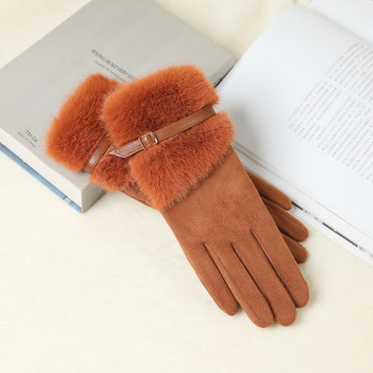 Winter Soft Windproof Thick Fleece Thermal Gloves